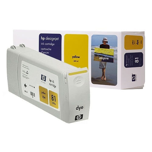 Cartouche-HP-81-C4933A-Jaune